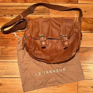 Le Tanneur Brown Leather Shoulder Bag